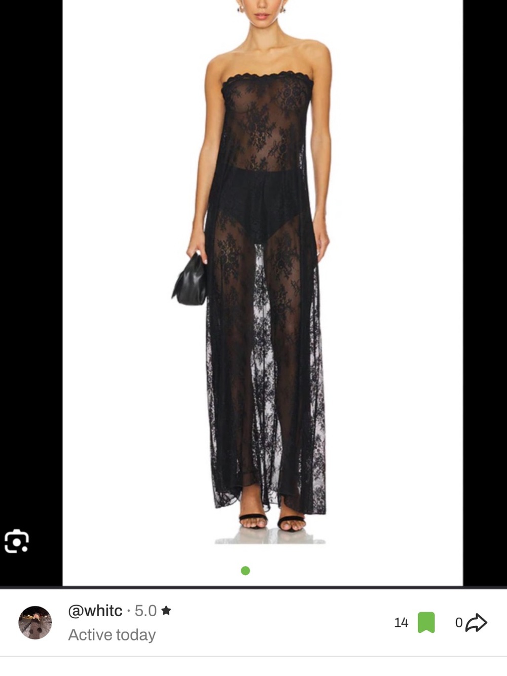 Sheer Strapless Black Lace Maxi dress